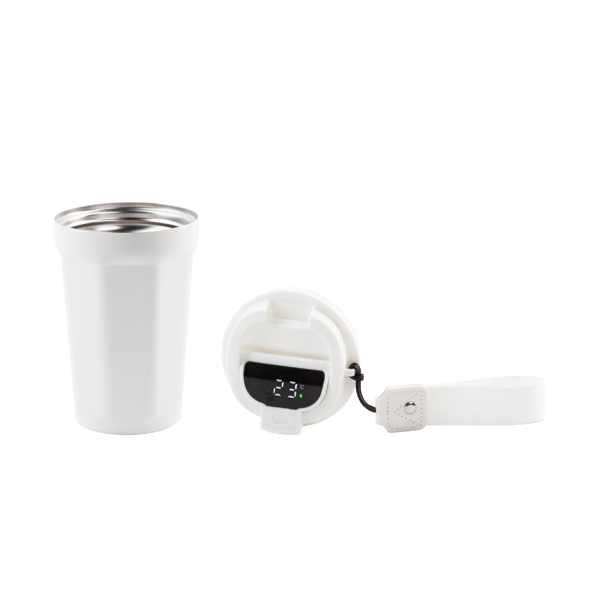 Термостакан "Legend" 390 мл с индикацией температуры, черный