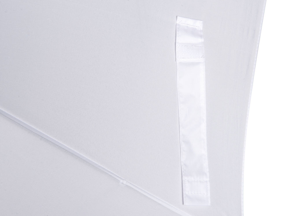 Зонт-трость Reviver с куполом из переработанного пластика, белый