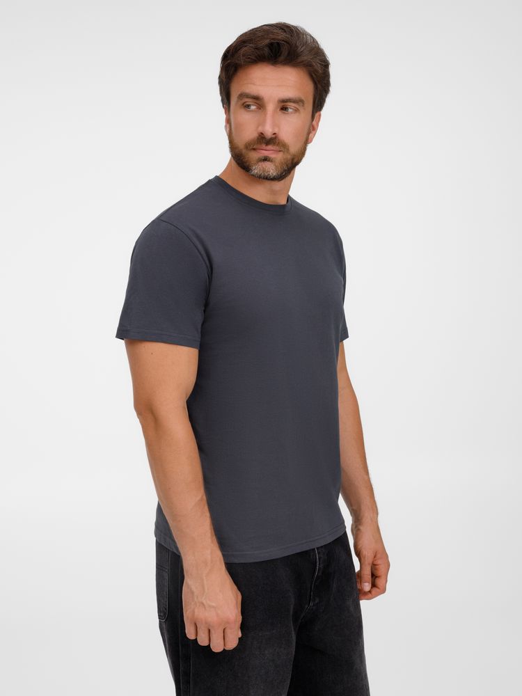 Футболка унисекс T-Bolka 180, темно-серая, размер L