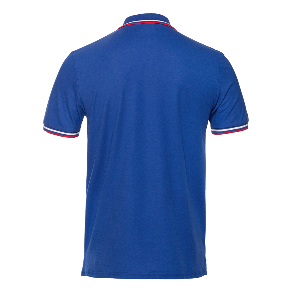 Рубашка поло мужская триколор STAN хлопок/полиэстер 185, 04RUS, Синий,  (16/1)  (48/M)