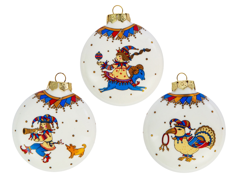 Набор новогодникх шаров, 3 шт