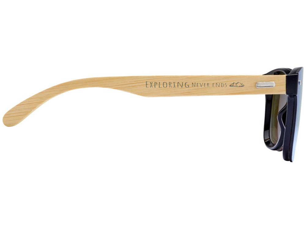 Солнцезащитные очки Tan с бамбуковыми дужками - Cиний