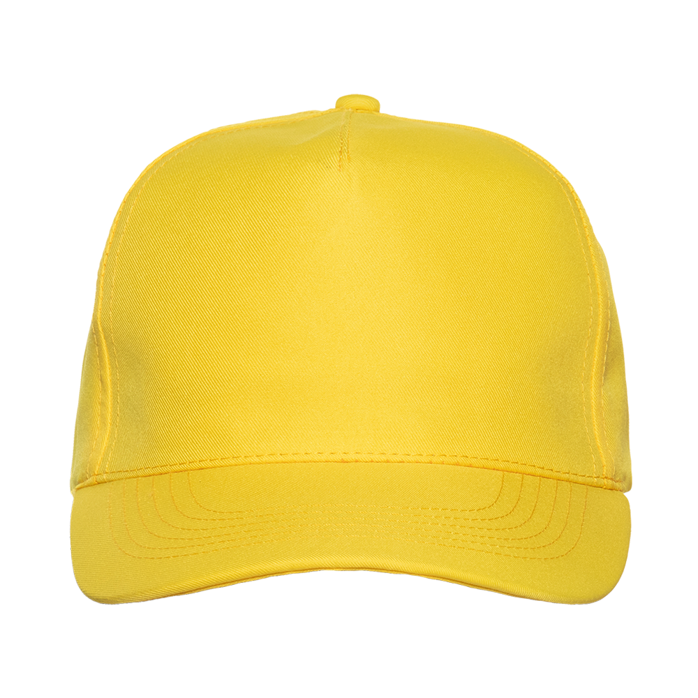 Бейсболка STAN 5 клиньев полиэстер 150, 10P, Жёлтый,  (12/1)  (56-58/ONE SIZE)