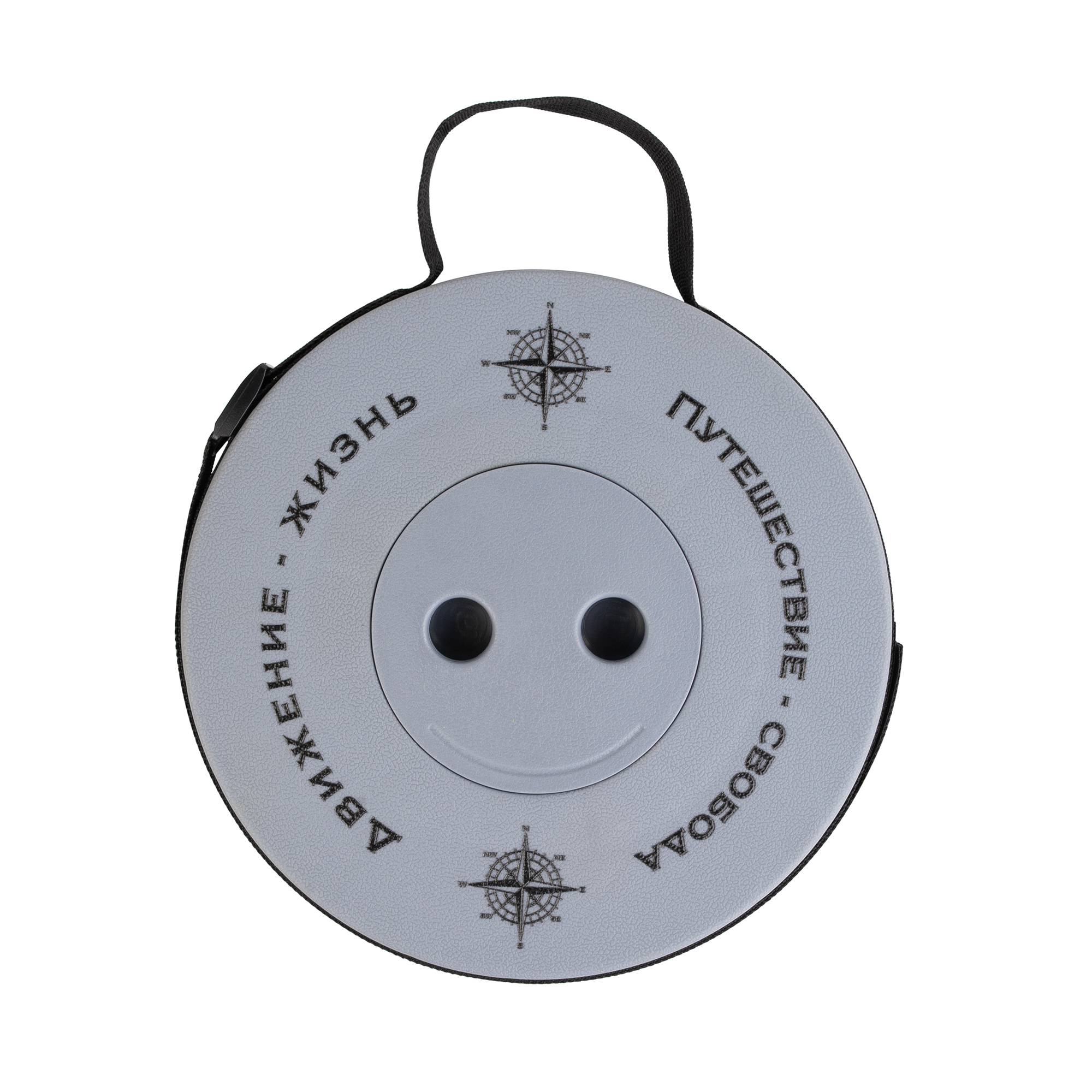 Телескопический стул "Tourist", серый с черным