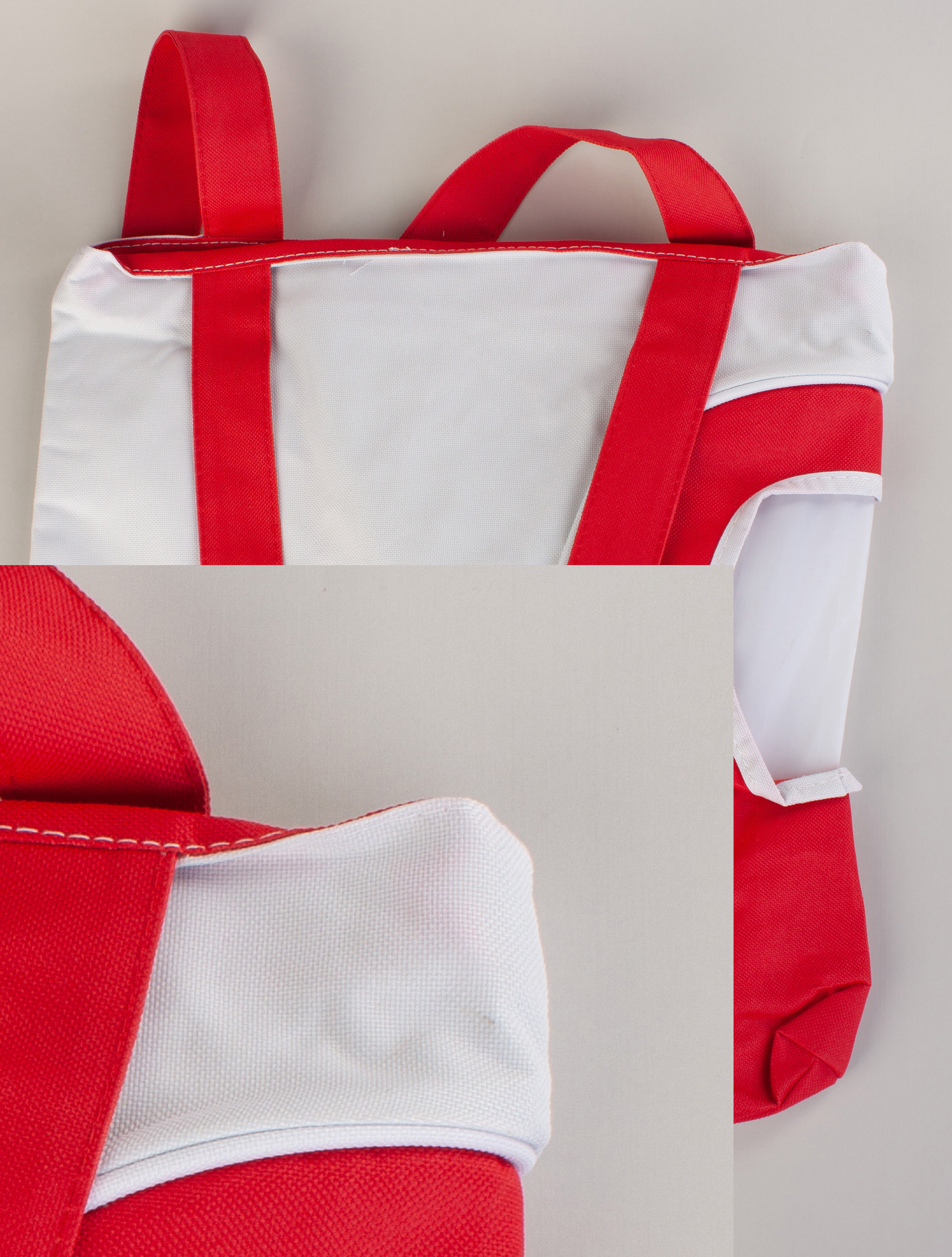 Сумка пляжная "Карибские острова", красная/белая#, белый с красным