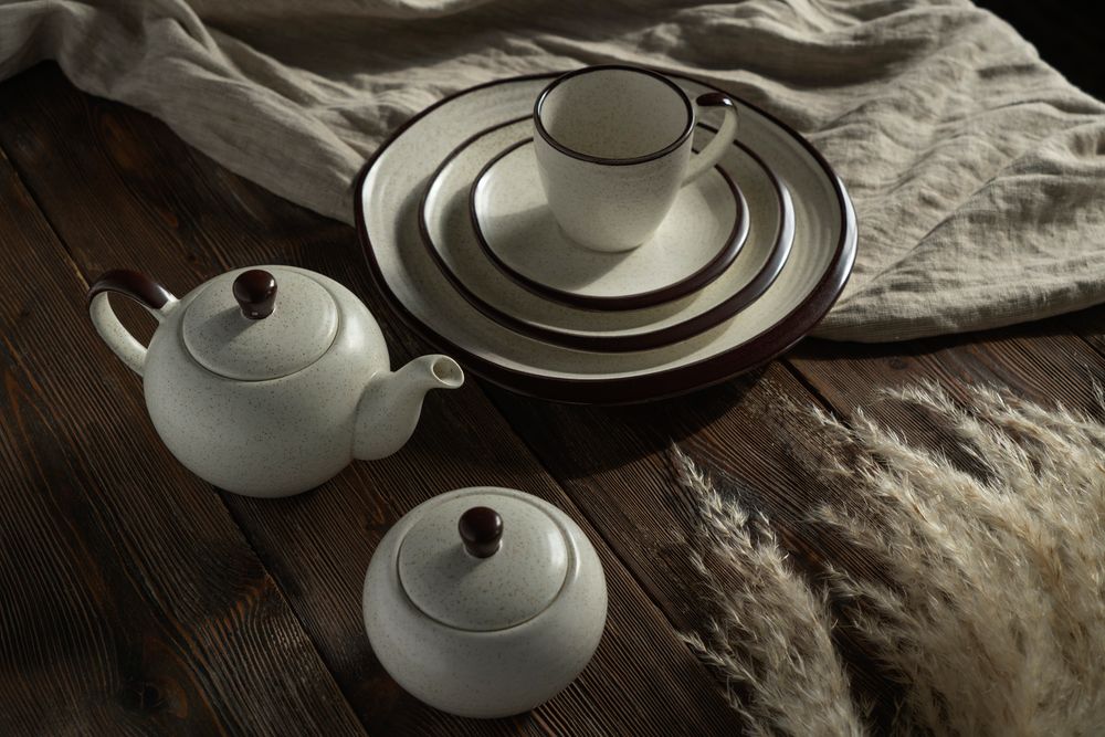 Коробка с ложементом для чайной пары Grainy — пример нанесения логотипа () | Print Logo