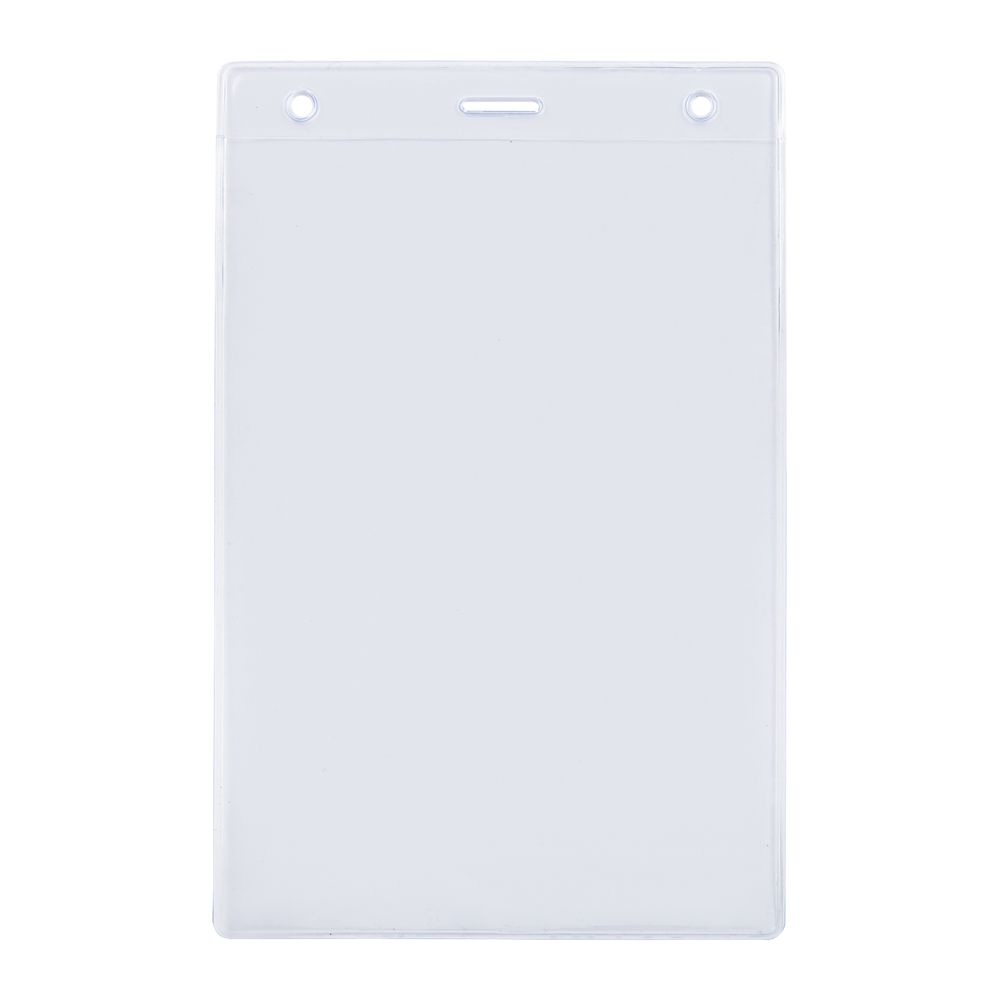 Карман для бейджа Lucid, вертикальный — пример нанесения логотипа (сделано в России) | Print Logo