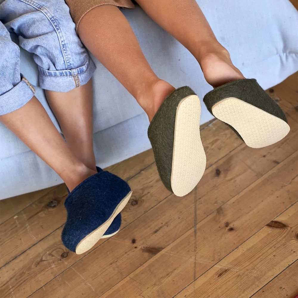 Домашние валенки Step, зеленые (олива), размер 44