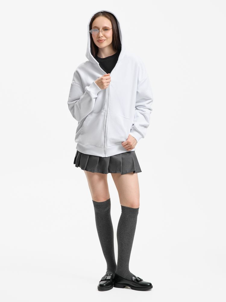 Толстовка унисекс оверсайз Sartoro, белая, размер 3XL/4XL