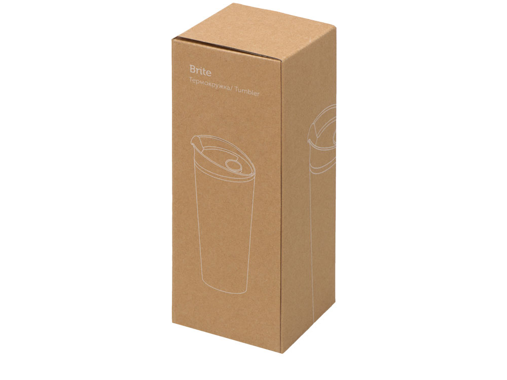 Термокружка Brite 500мл, белый/черный