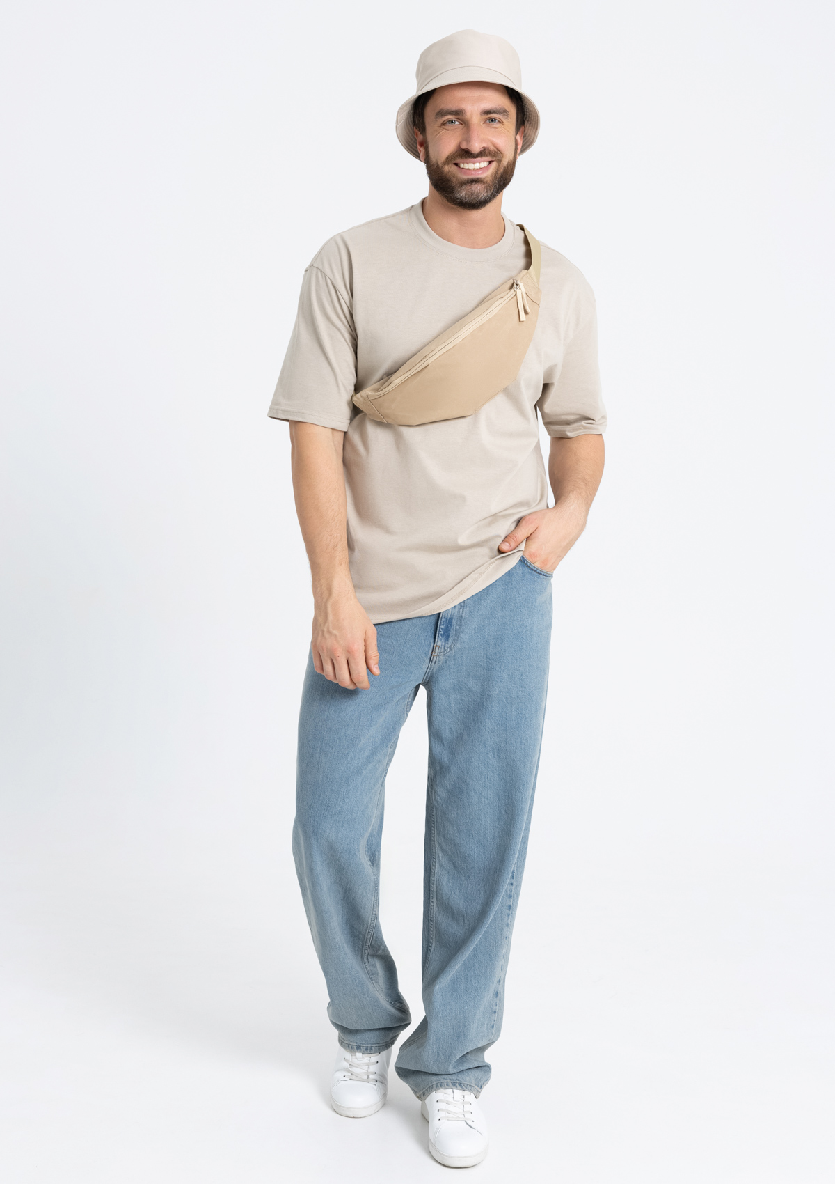 Футболка унисекс оверсайз STAN хлопок 240, 56, Песочный бежевый,  (541)  (48/M)