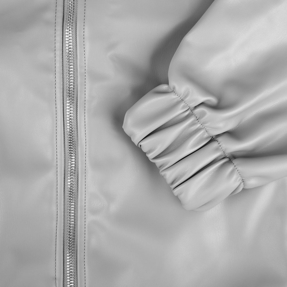 Бомбер из искусственной кожи Univer, серый, размер XL/XXL