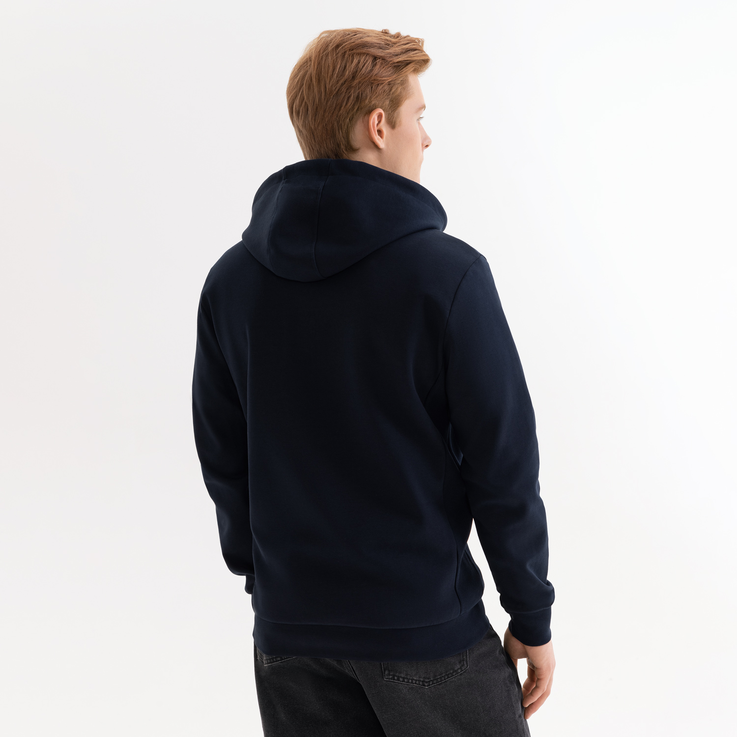 Толстовка на молнии с капюшоном Матео (Mateo) темно-синяя, размер XXL