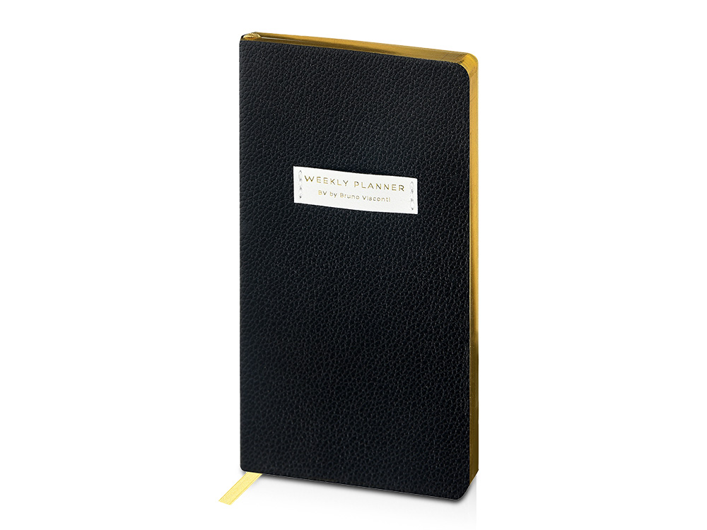 Еженедельник недатированный А6 Black с логотипом Bruno Visconti | Print Logo