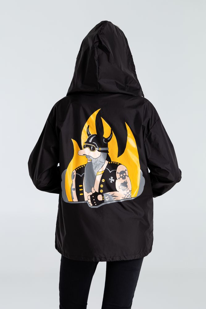 Ветровка «Живите двухколесно», ver. 2, черная, размер XXL