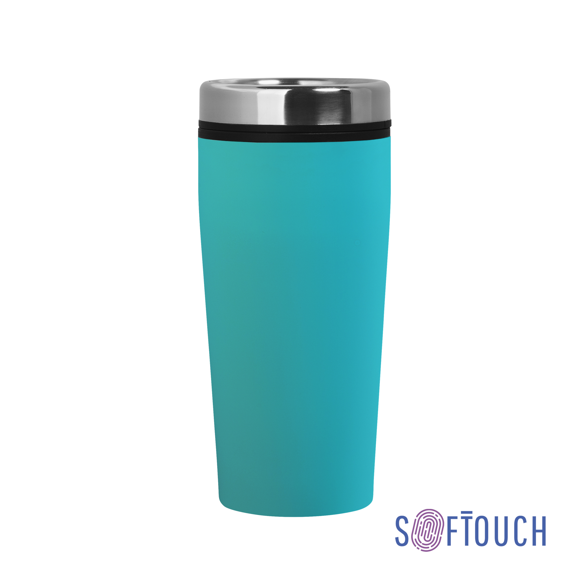 Термостакан "Европа" 500 мл, покрытие soft touch, фиолетовый