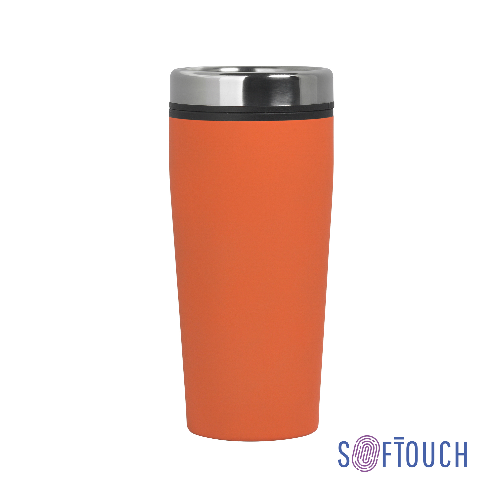 Термостакан "Европа" 500 мл, покрытие soft touch, фиолетовый