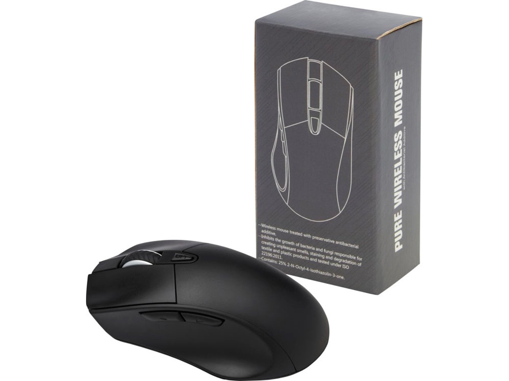 Беспроводная мышь Pure антибактериальным покрытием, черный