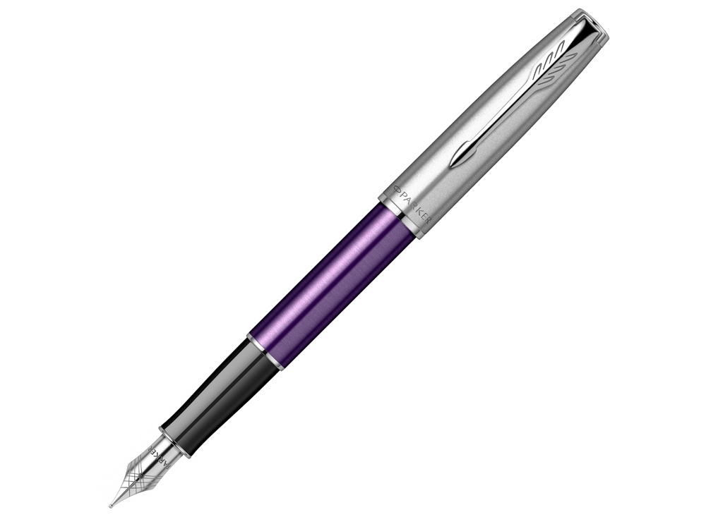 Ручка перьевая Parker Sonnet Essentials Violet SB Steel CT с логотипом Parker | Print Logo