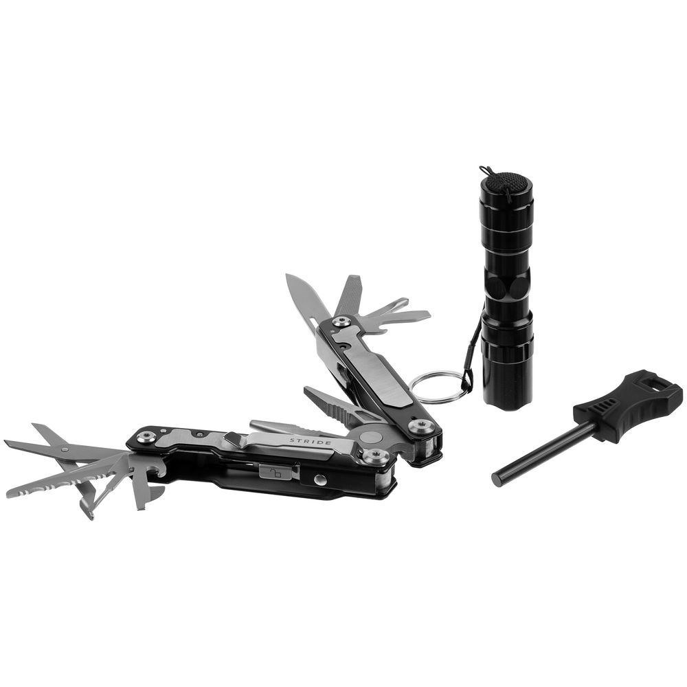 Набор Forster: мультиинструмент, фонарик, огниво с логотипом Stride | Print Logo