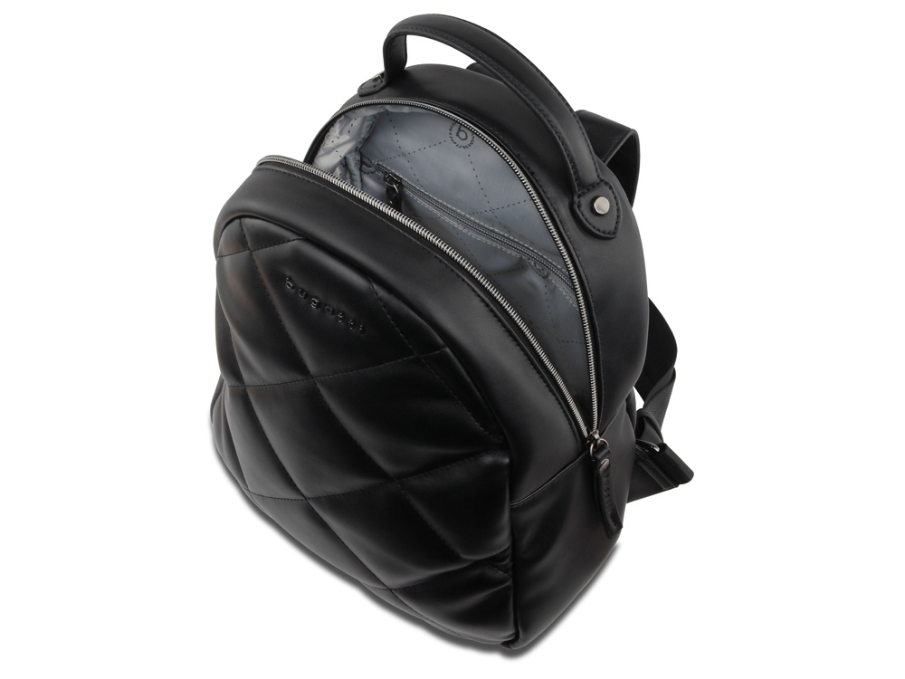 Рюкзак женский BUGATTI КАРА | CARA, чёрный, полиуретан, 25,5х11х27,5 см, 7 л