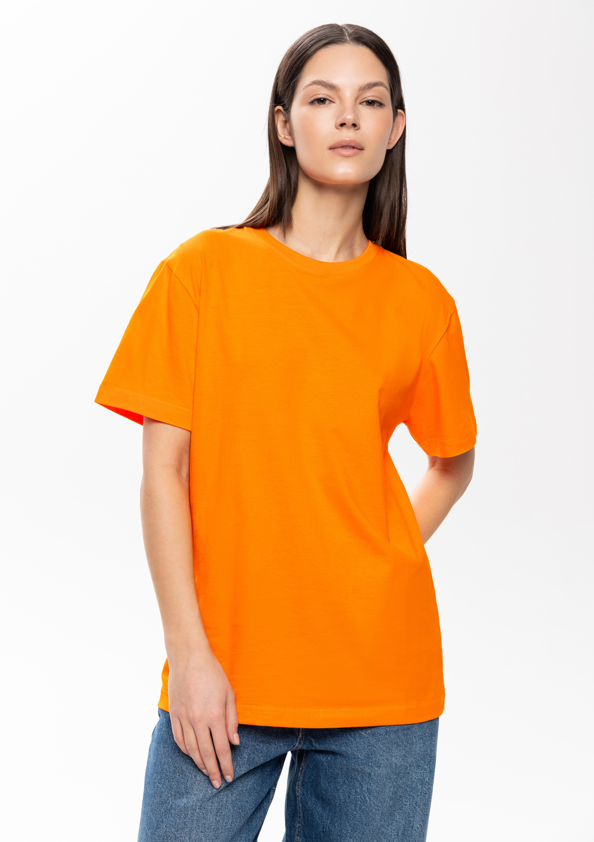 Футболка унисекс без бокового шва STAN хлопок 160, 02, Оранжевый,  (28/1)  (60-62/5XL)
