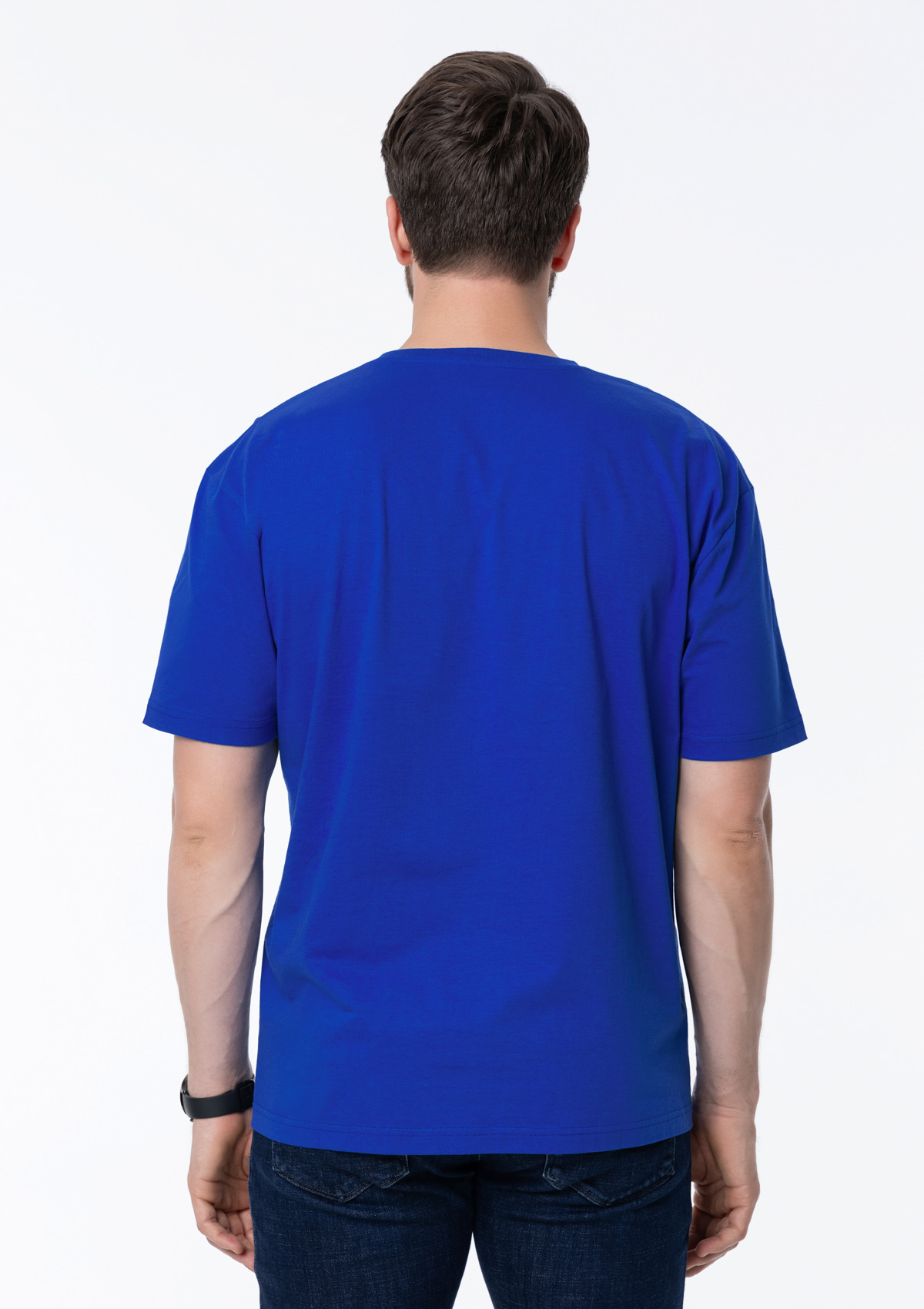 Футболка унисекс без бокового шва STAN хлопок 160, 02, Синий,  (16/1)  (48/M)