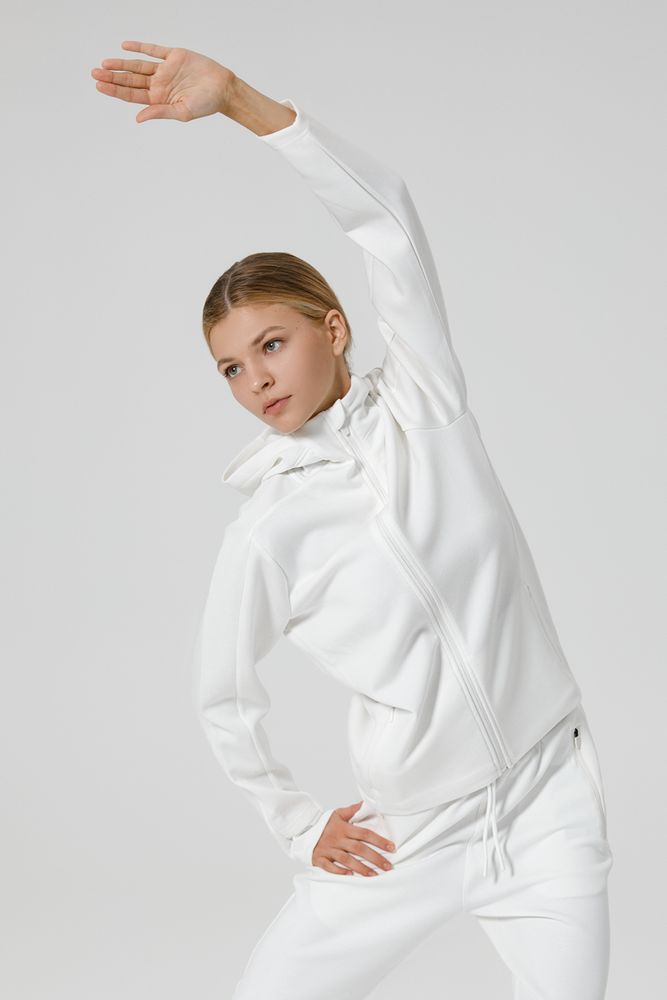 Куртка с капюшоном унисекс Begi, молочно-белая, размер XXL