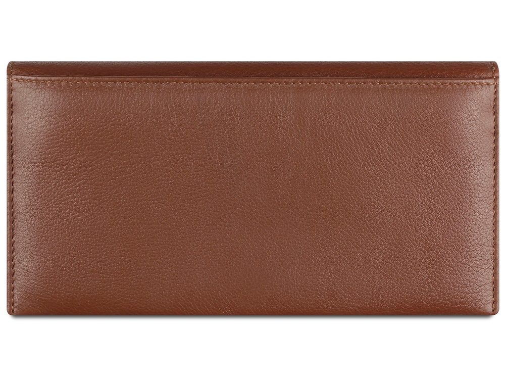 Кошелёк женский BUGATTI Lady Top, коньячный, натуральная воловья кожа, 19,5х2х10 см