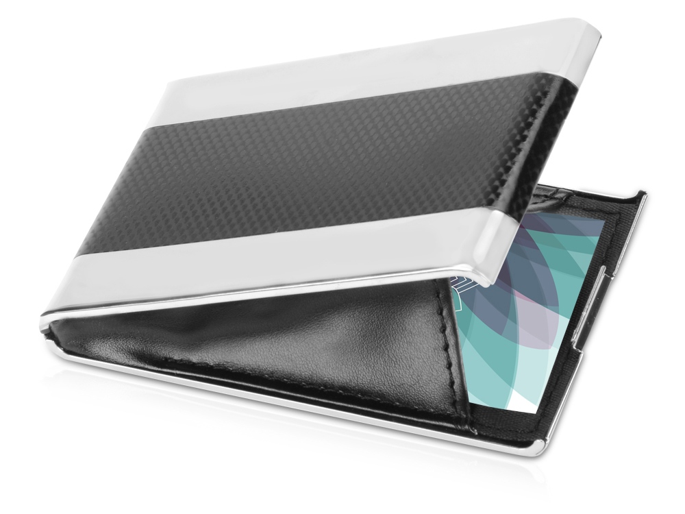 Визитница Чикаго, черный/серебристый