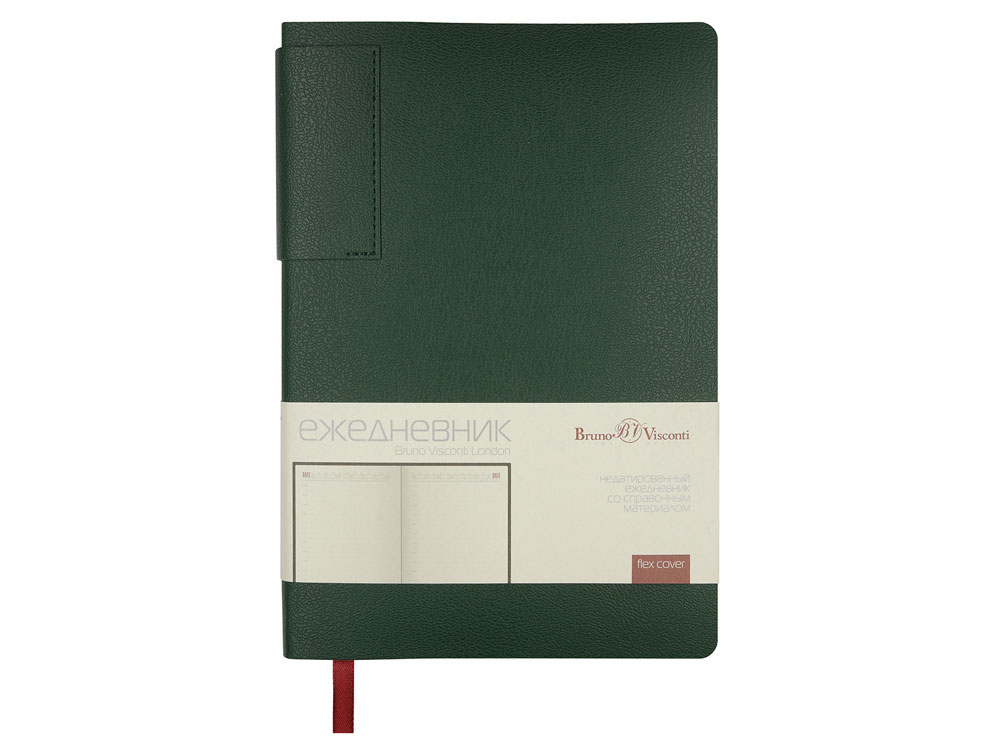 Ежедневник недатированный  А5 LONDON темно-зеленый