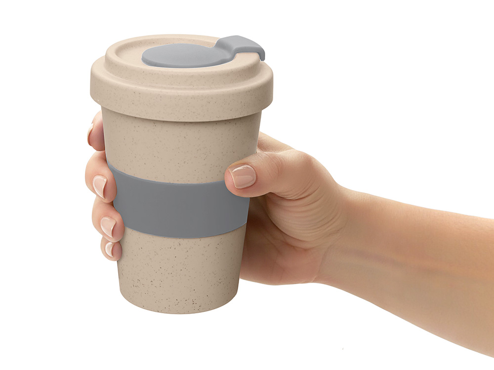 Стакан из пшеничного волокна Flava, серый