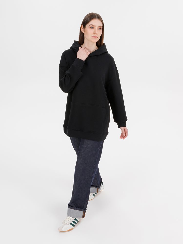 Худи оверсайз унисекс Outshine, черное, размер M/L