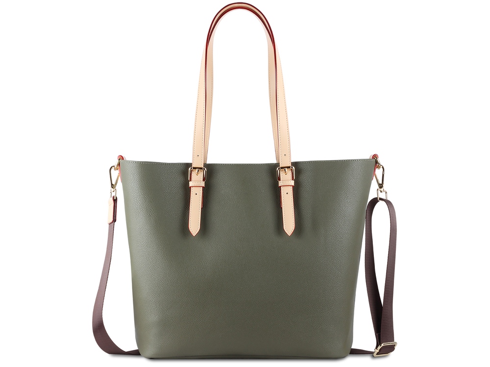 Сумка-шоппер BUGATTI ЭЛЛА | ELLA, оливковая, полиуретан, 47,5х12х32 см