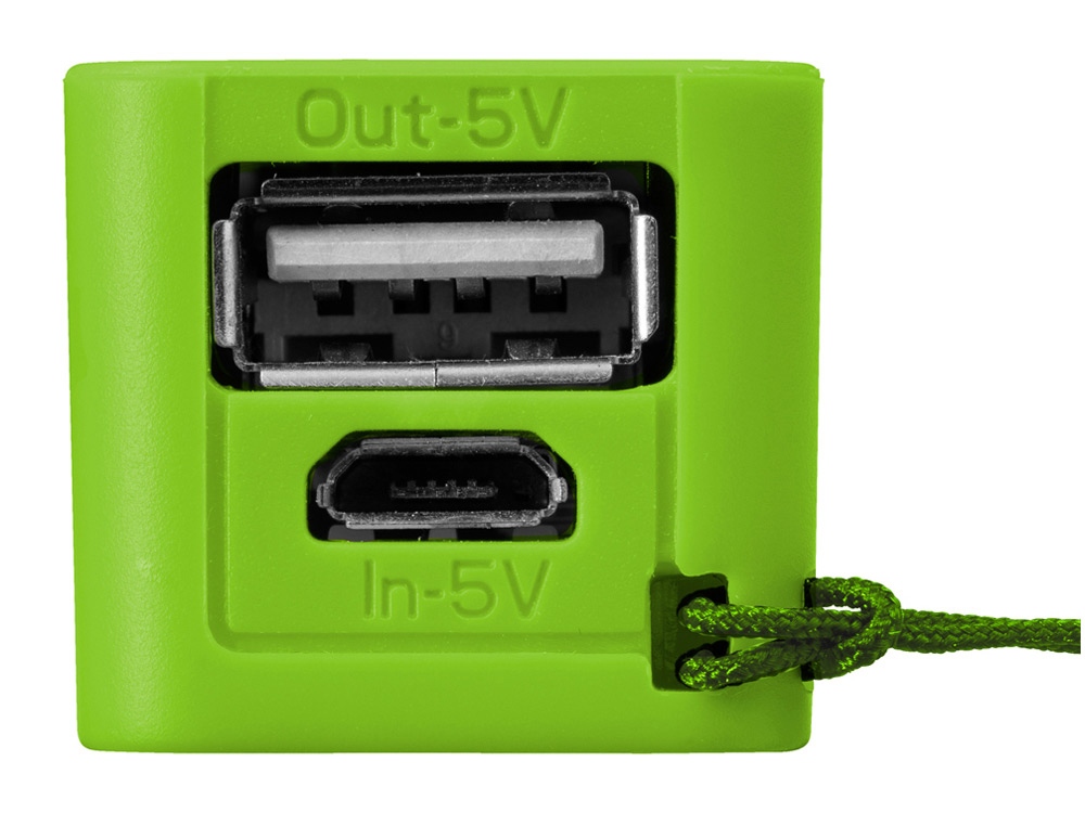 Портативное зарядное устройство Jive, лайм/белый