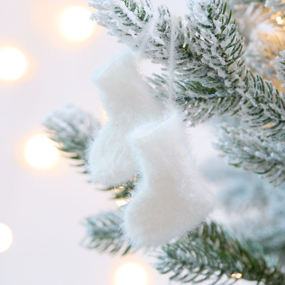 Подвеска на елку «Вьюжка», носочки — пример нанесения логотипа (teplo) | Print Logo