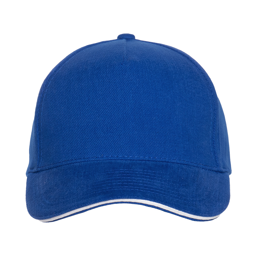 Бейсболка с кантом STAN 5 клиньев хлопок 280, 11K, Синий,  (16/1)  (56-58/ONE SIZE)