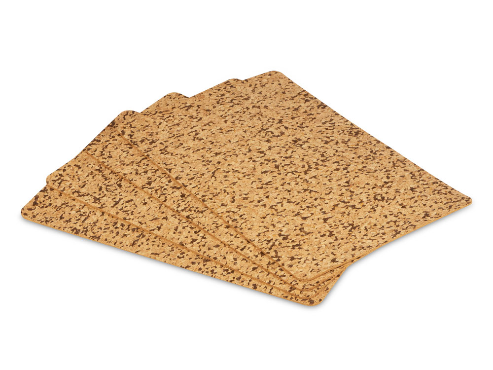 Набор подставок под горячее из пробки Dinner с логотипом Eat&Bite | Print Logo