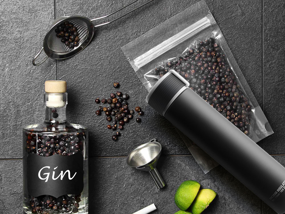 Термос SKINNY MINI, черный (P)