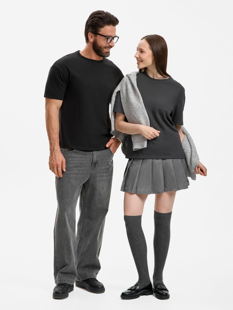 Футболка унисекс Durington, темно-серая (графит), размер M/L