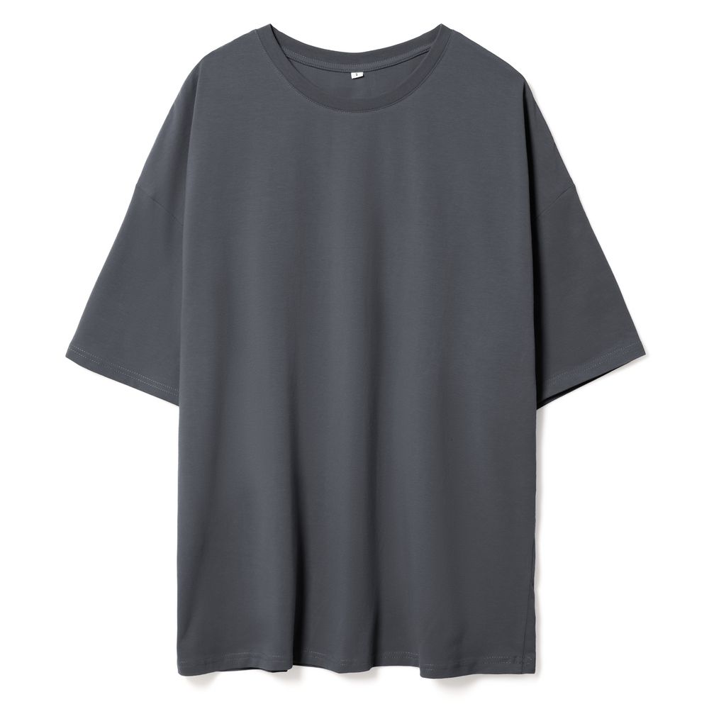 Футболка унисекс оверсайз Crosstown, темно-серая, размер XXL