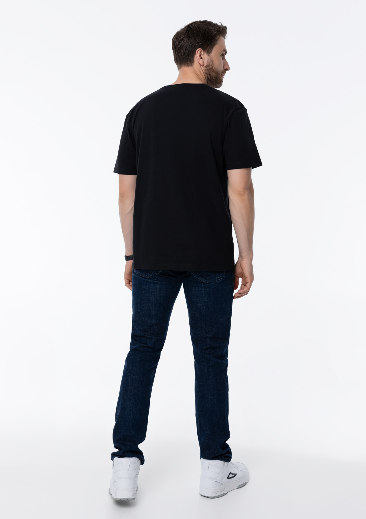 Футболка унисекс без бокового шва STAN хлопок 160, 02, Чёрный,  (20)  (46/S)