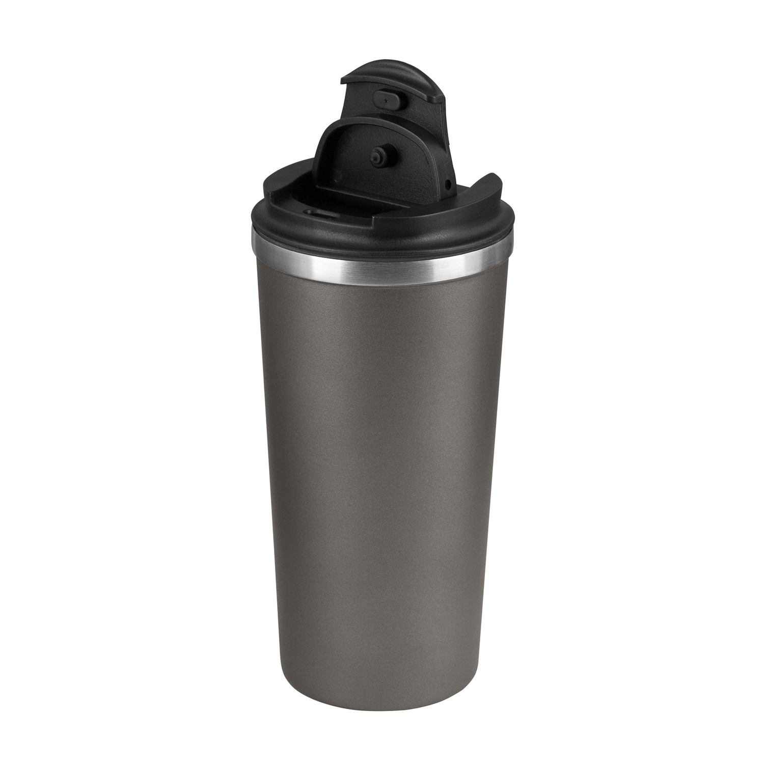 Термокружка вакуумная Палермо (Palermo), серая, гладкая поверхность