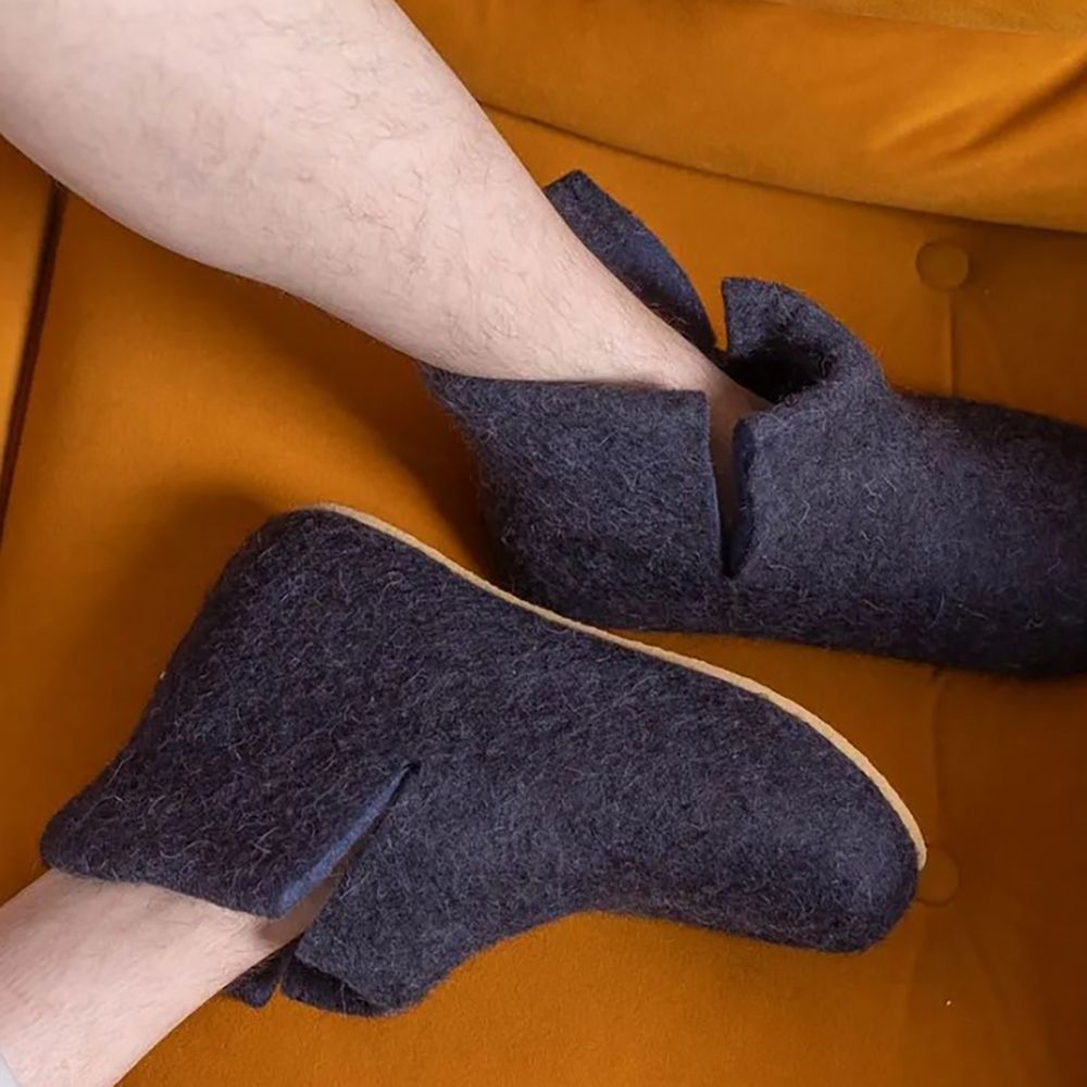 Домашние валенки Wild, темно-синие (клякса), размер 37