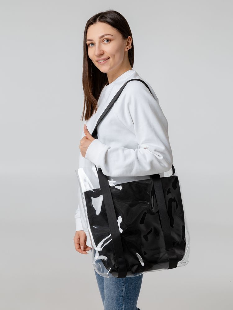 Шопер Clarity с красным органайзером фото на сайте Print Logo.