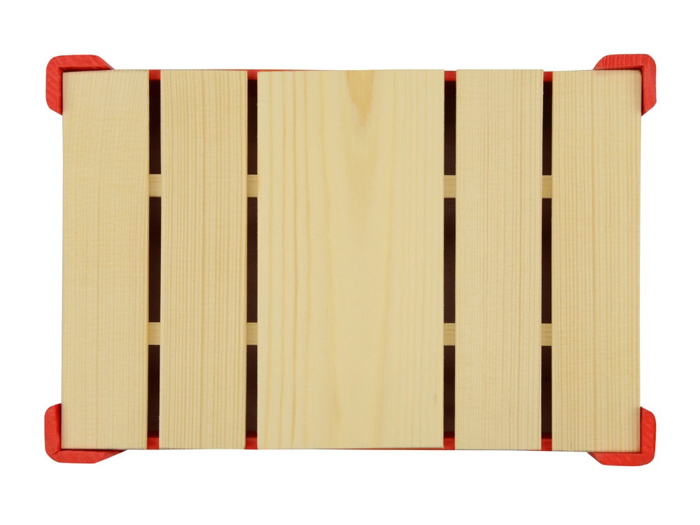 Подарочная деревянная коробка, красный