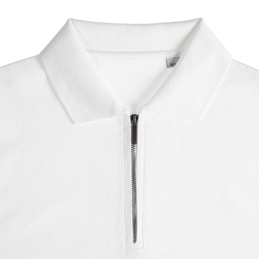 Рубашка поло мужская с длинным рукавом Terrazzo, белая, размер 2XL/3XL