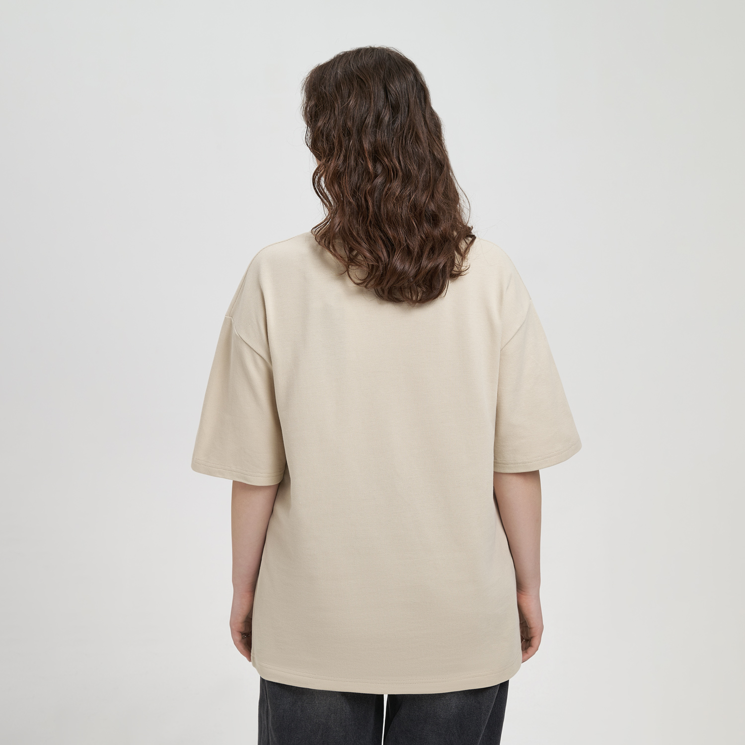 Футболка унисекс премиум Аура (Aura), 100% хлопок 200гр. бежевый, размер M/L