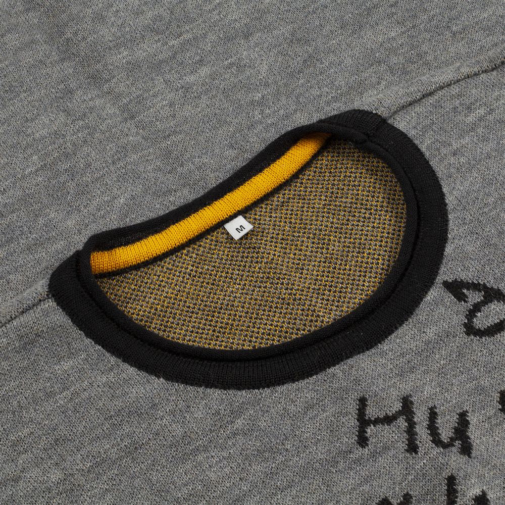 Джемпер «Цитаты. Хармс. Работа», серый, размер XL