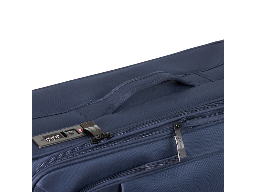 Чемодан TORBER БРОСНО, синий, нейлон 600D, 48 х 30 х 78 см, 85 л